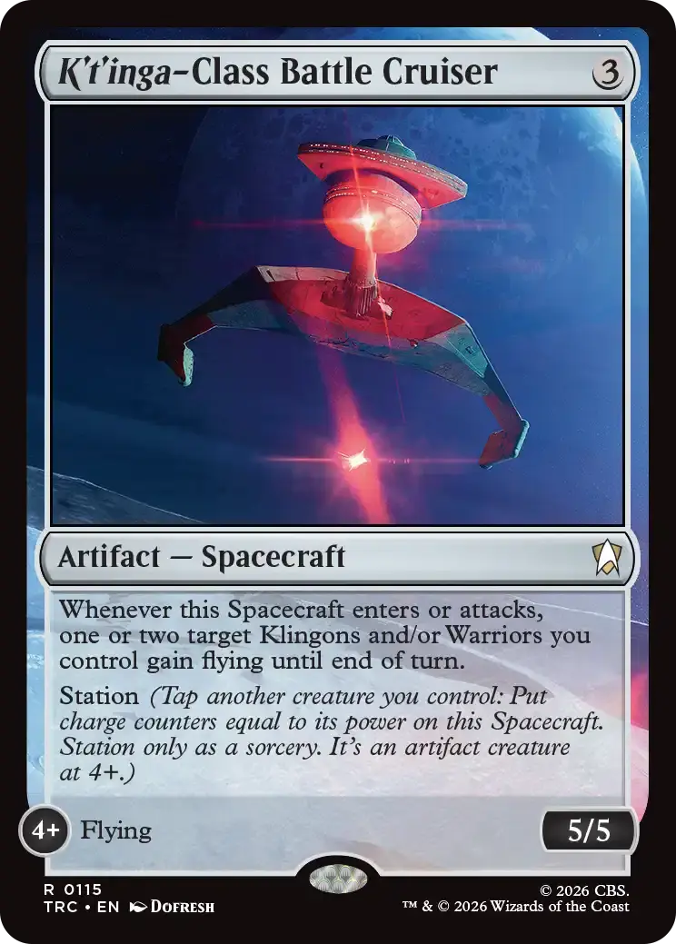 K't'inga Spacecraft MTG Star Trek.