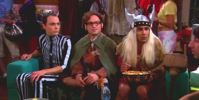 The Big Bang Theory characters dressed up for Halloween