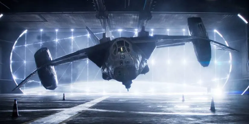 A spaceship docking in Love, Death & Robots.