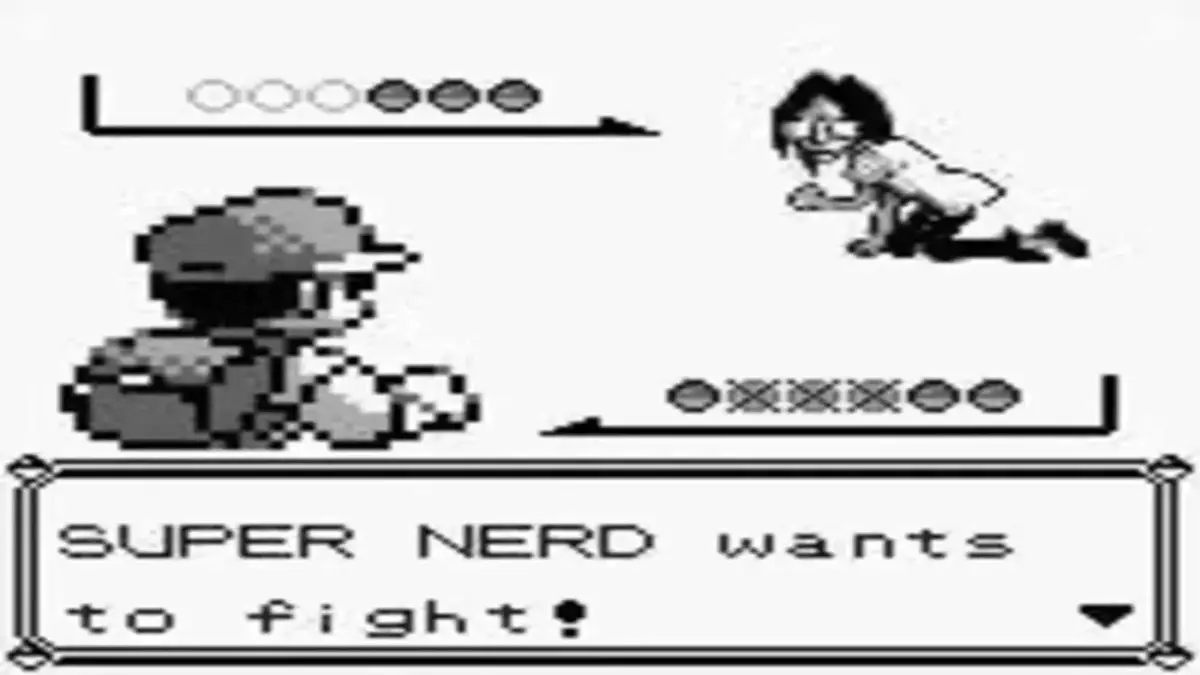 Pokemon Red & Blue Battle With Super Nerd (1)