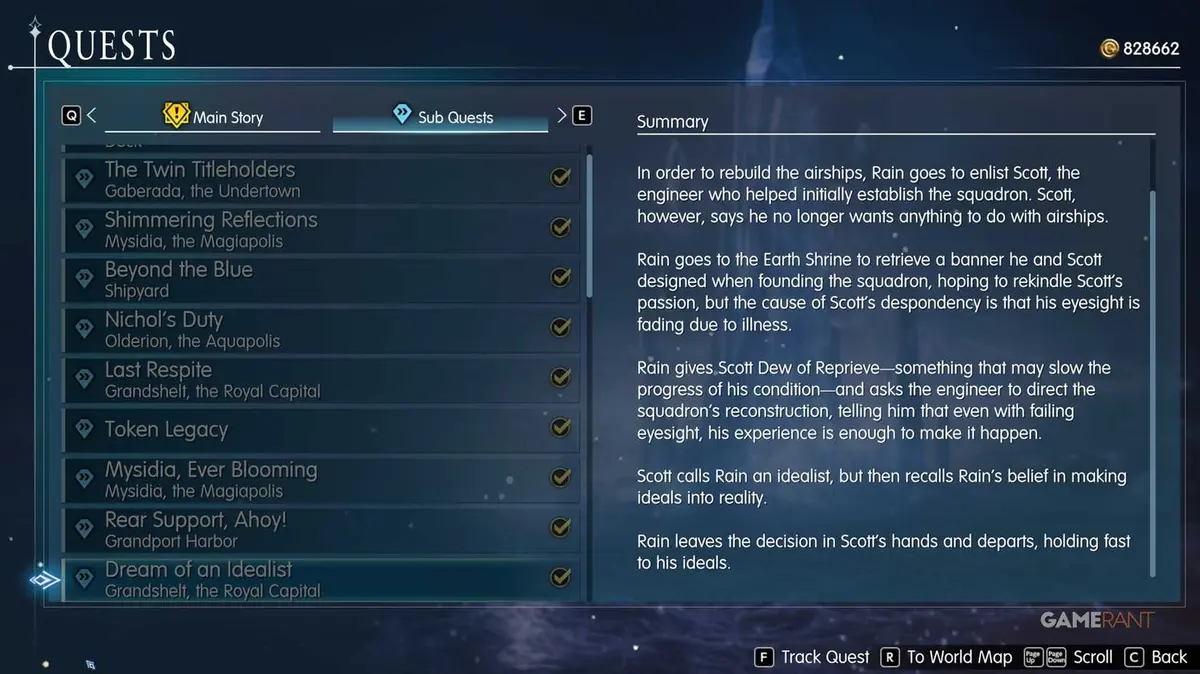 All Sub Quests in Final Fantasy Resonance