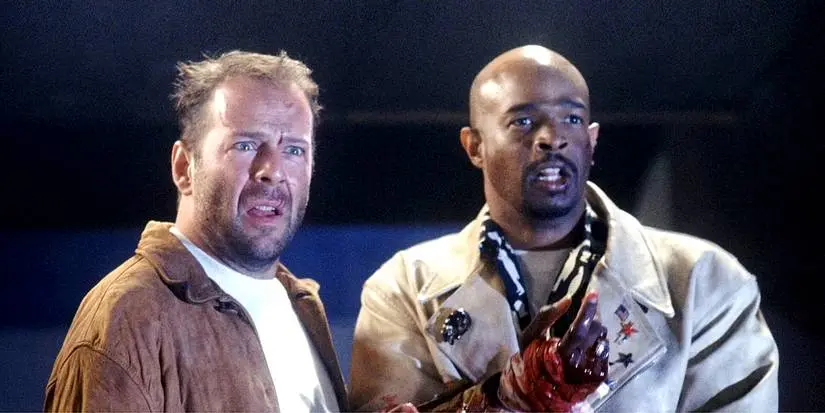 Bruce Willis as Joe Hallenbeck and Damon Wayans as Jimmy Dix in The Last Boy Scout 1991