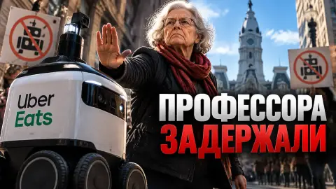 Профессора задержали за блокировку робота-курьера Uber Eats