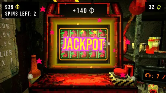 halloween games feature - a machine in cloverpit showing a jackpot