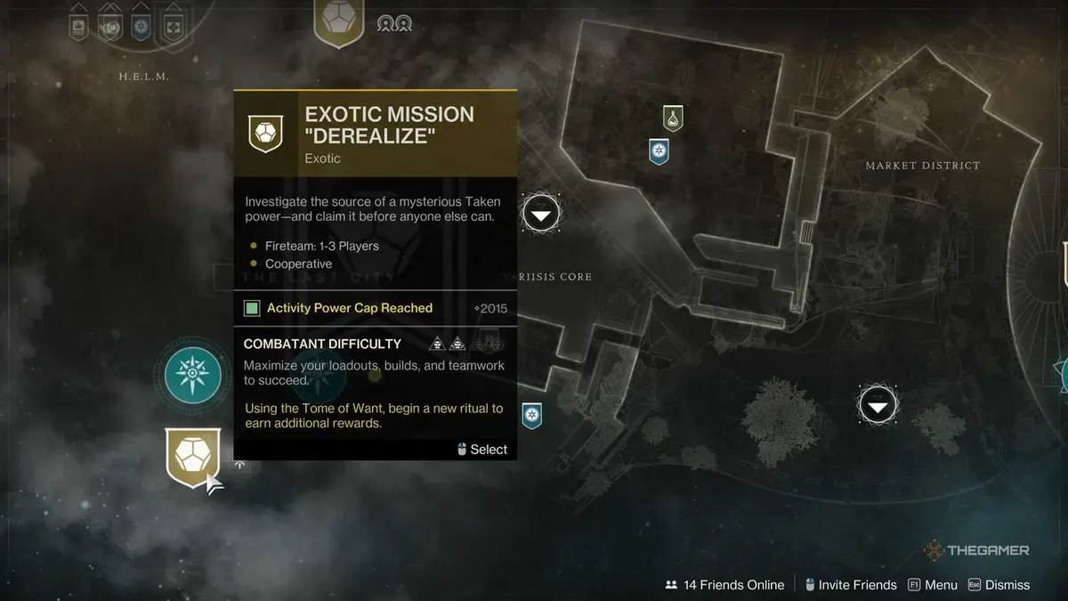 Destiny 2 Derealize Exotic Mission Icon
