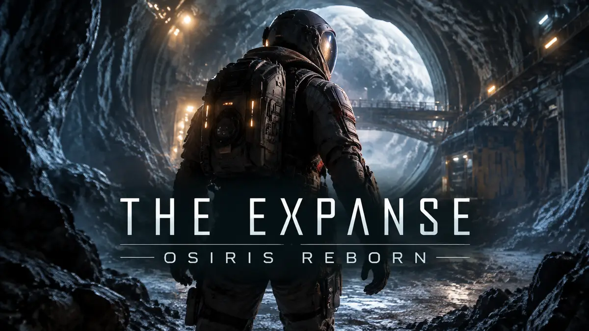 Космический исследователь в скафандре в тоннелях Ганимеда The Expanse: Osiris Reborn