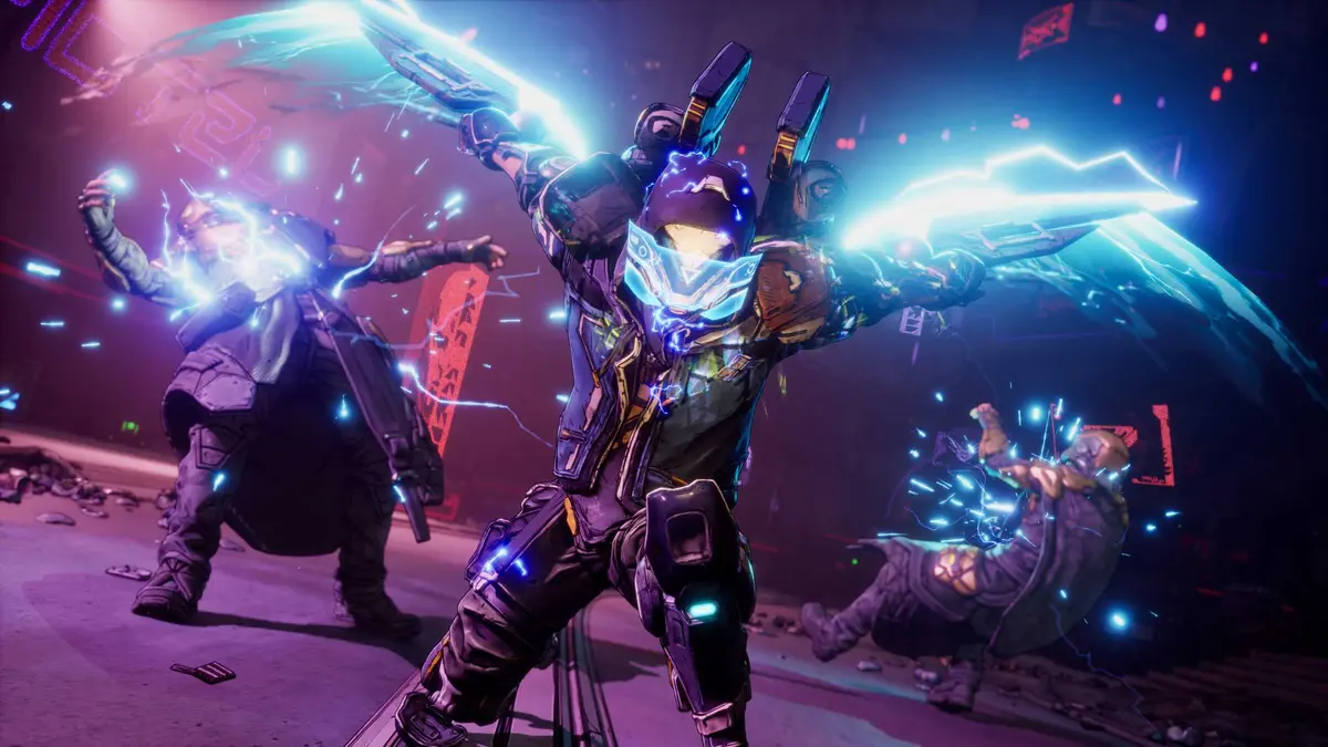 Rafa the Exo-Soldier Fighting an Enemy in Borderlands 4