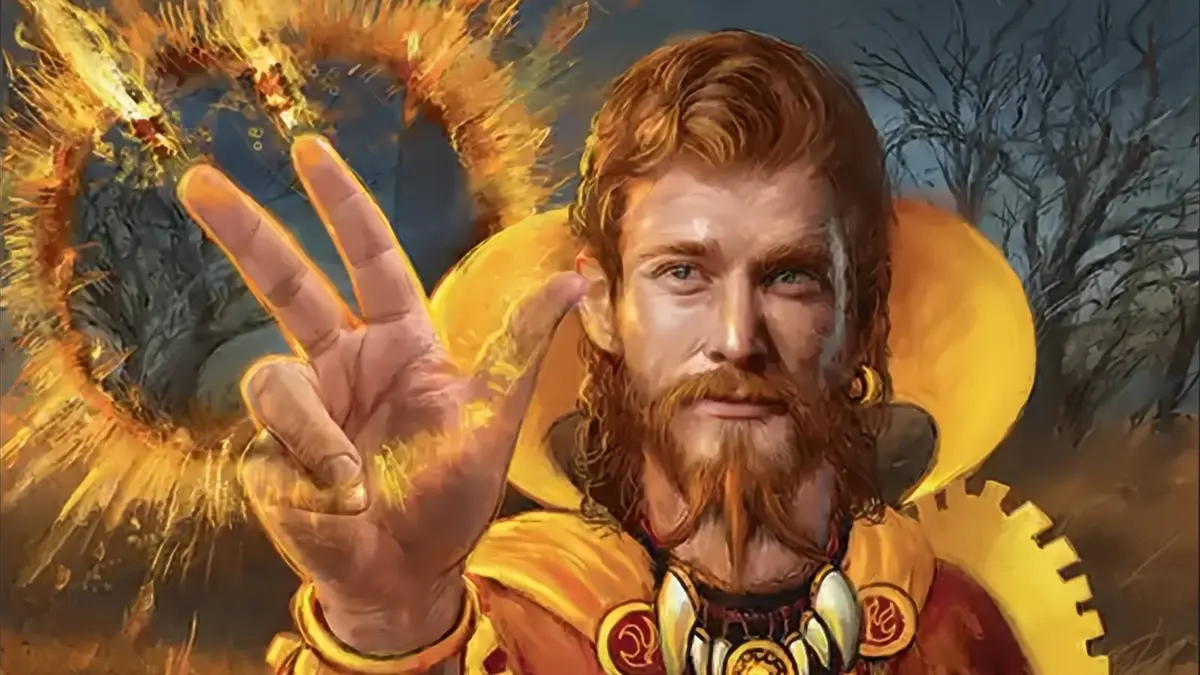 A close up image of the new Pyroblast artwork from Mark Poole.