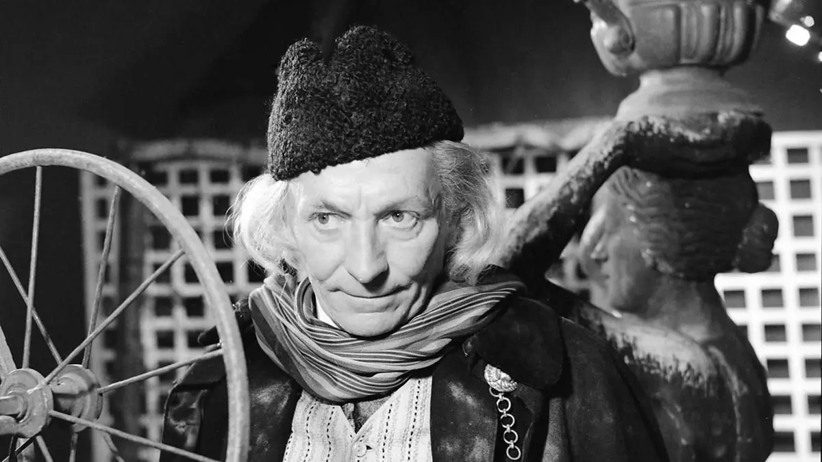 William Hartnell looks on as The First Doctor in a promo image for Doctor Who