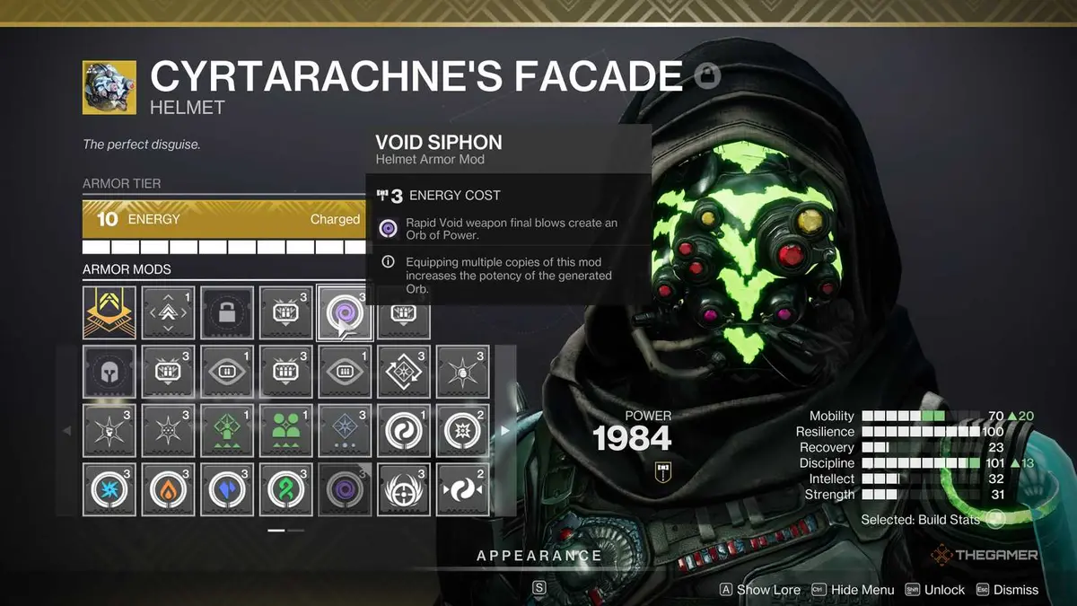 Destiny 2 Helmet Armor Mods