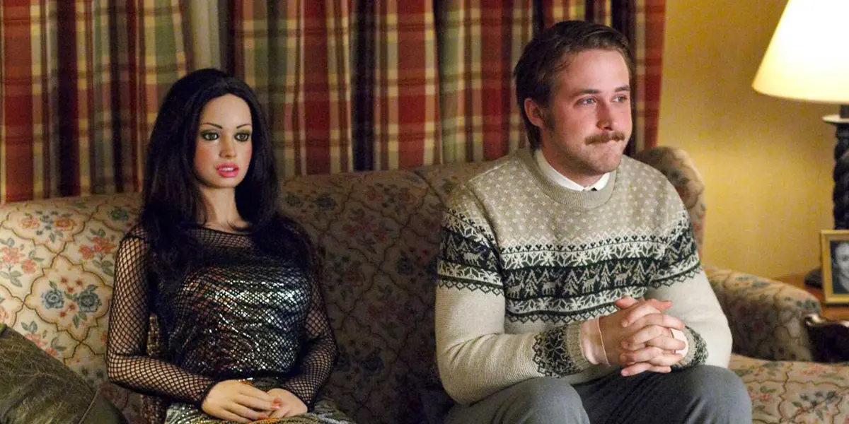 Ryan Gosling as Lars Lindstrom with Bianca in Lars and the Real Girl