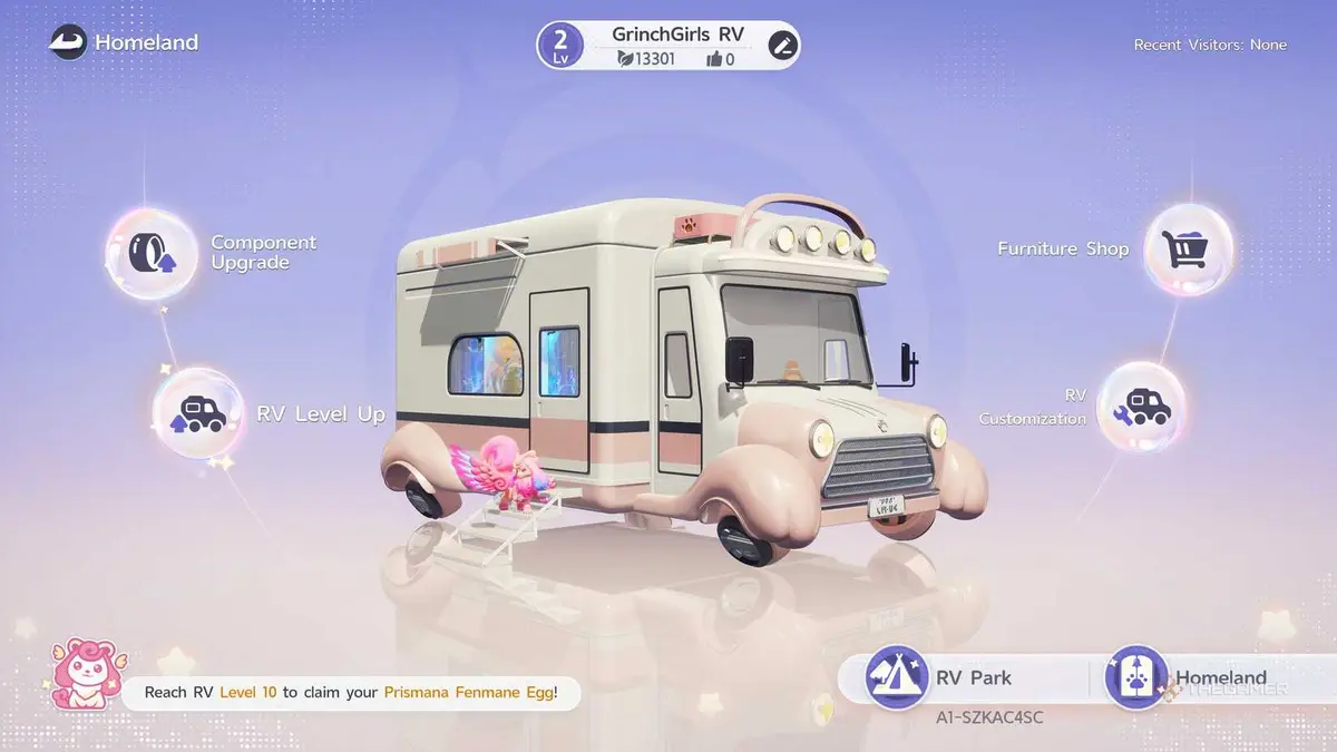 An Aniimo RV with a bunch of options around it.