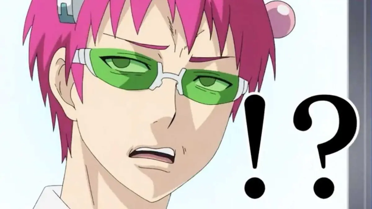 Saiki K looks both annoyed and confused in The Disastrous Life of Saiki K.