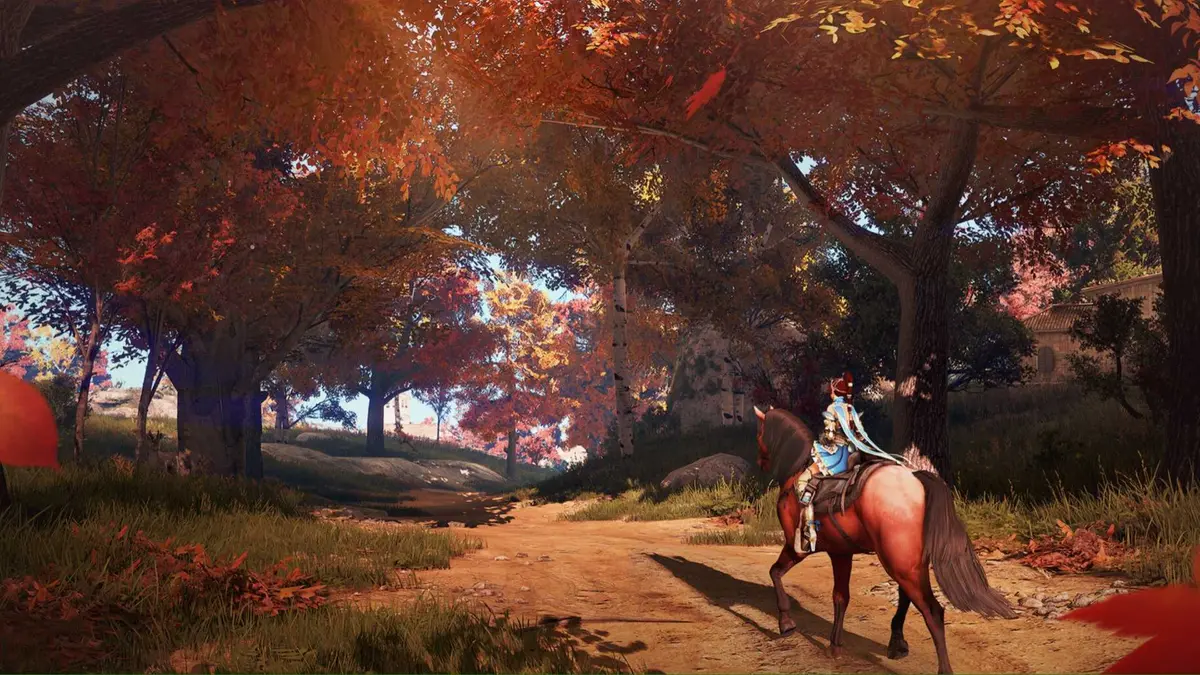 Riding a horse in Black Desert Online