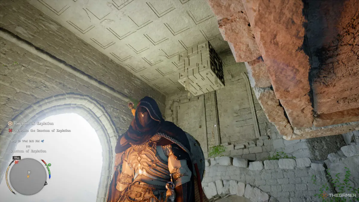 The Sanctum Of Expiation Puzzle First Cube Alt Route Cube in Crimson Desert.