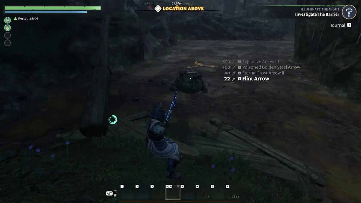 Enshrouded Fighting a Snapjaw