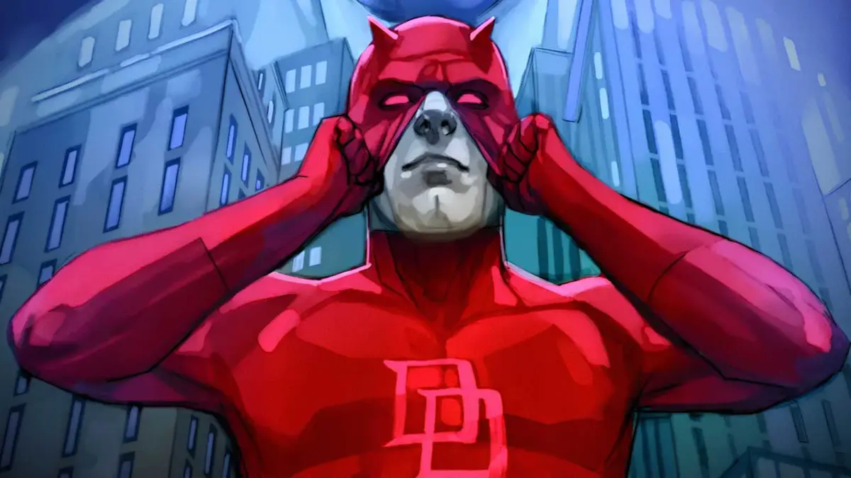 Matt Murdock puts on his mask in Daredevil comic cover