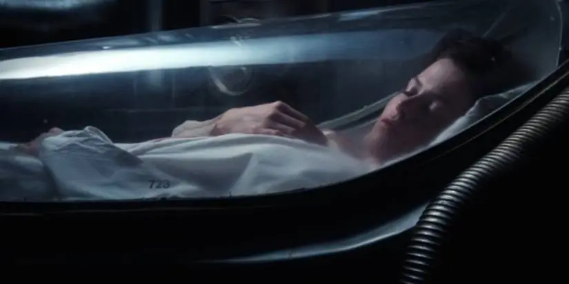 Ellen Ripley (Sigourney Weaver) asleep in a cryo pod in Alien 1979