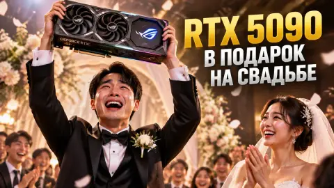 Жених расплакался, получив RTX 5090 в подарок на свадьбе