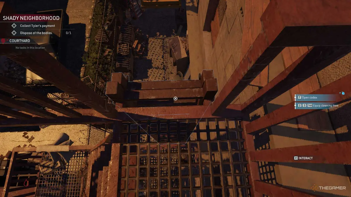 Kovalsky uses fire escape ladder in Crime Scene Cleaner