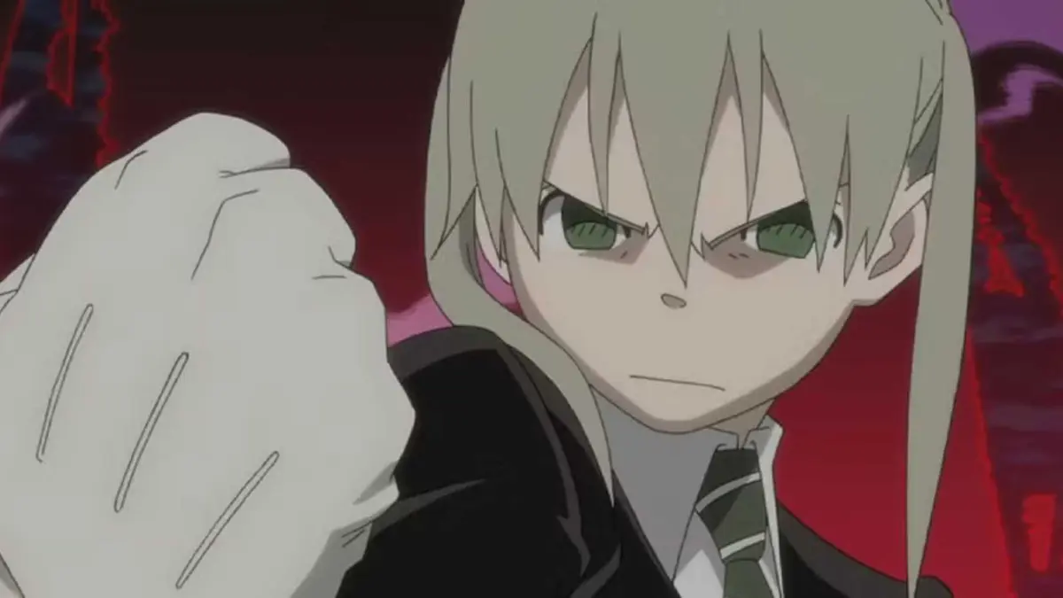 Maka gives a determined, battle-ready look in Soul Eater finale.