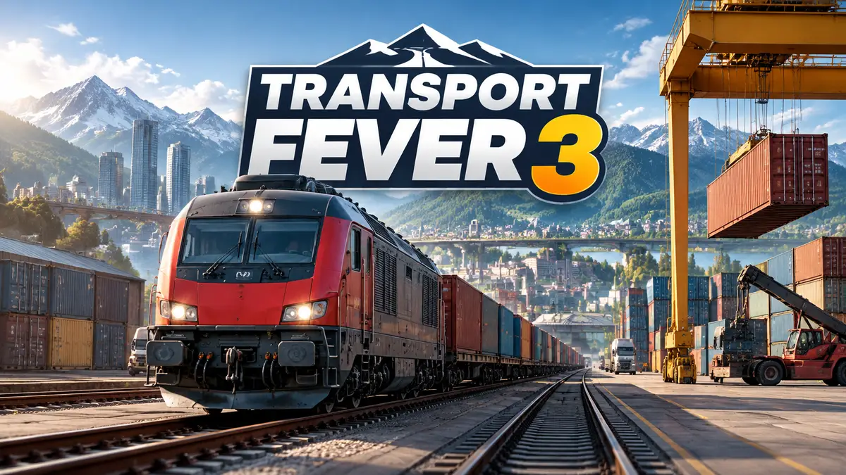 Поезд и грузовая станция в экономической стратегии Transport Fever 3