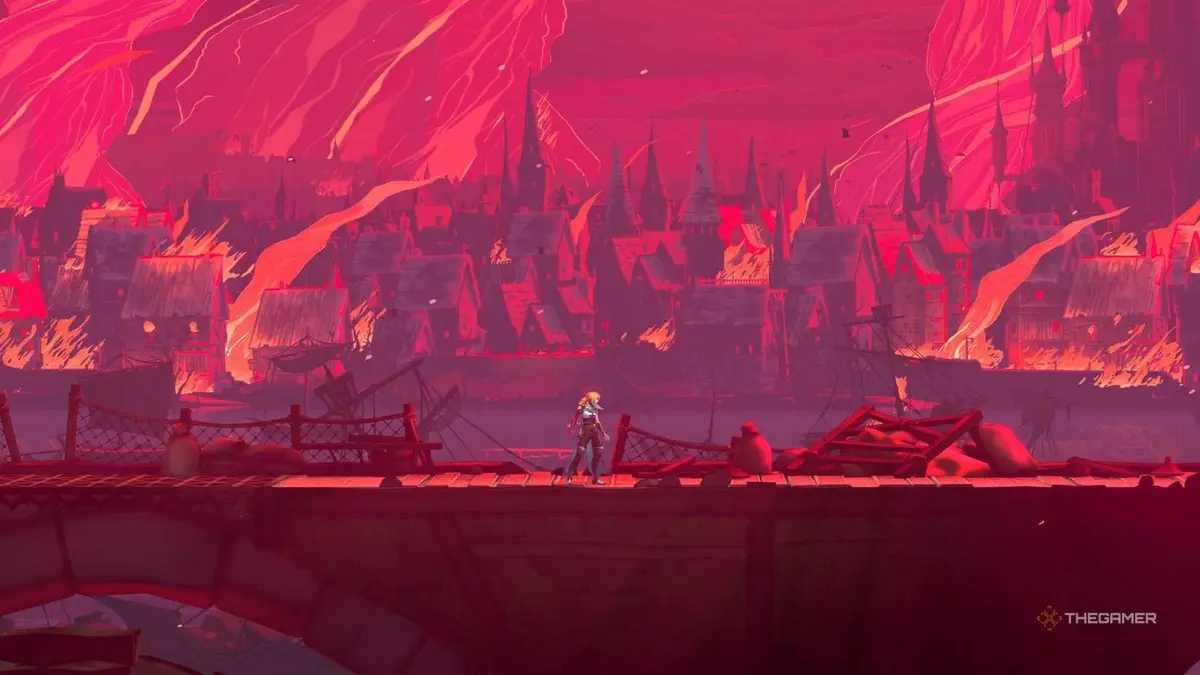 Rose wearing the Rose's Outfit skin in Castlevania: Belmont's Curse.