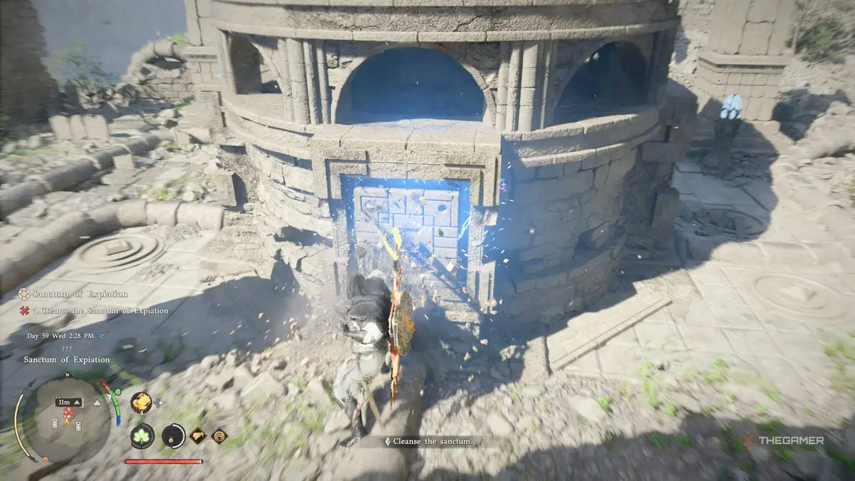The Sanctum Of Expiation Puzzle Force Palm Cube in Crimson Desert.