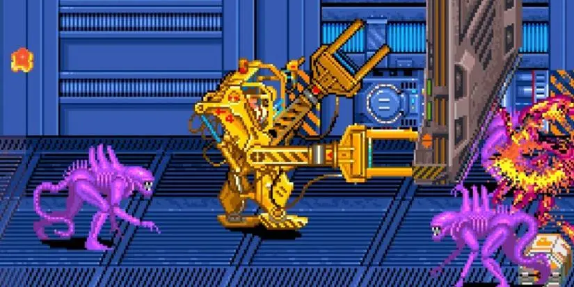 Aliens Arcade Gameplay with Ripley in Power Loader