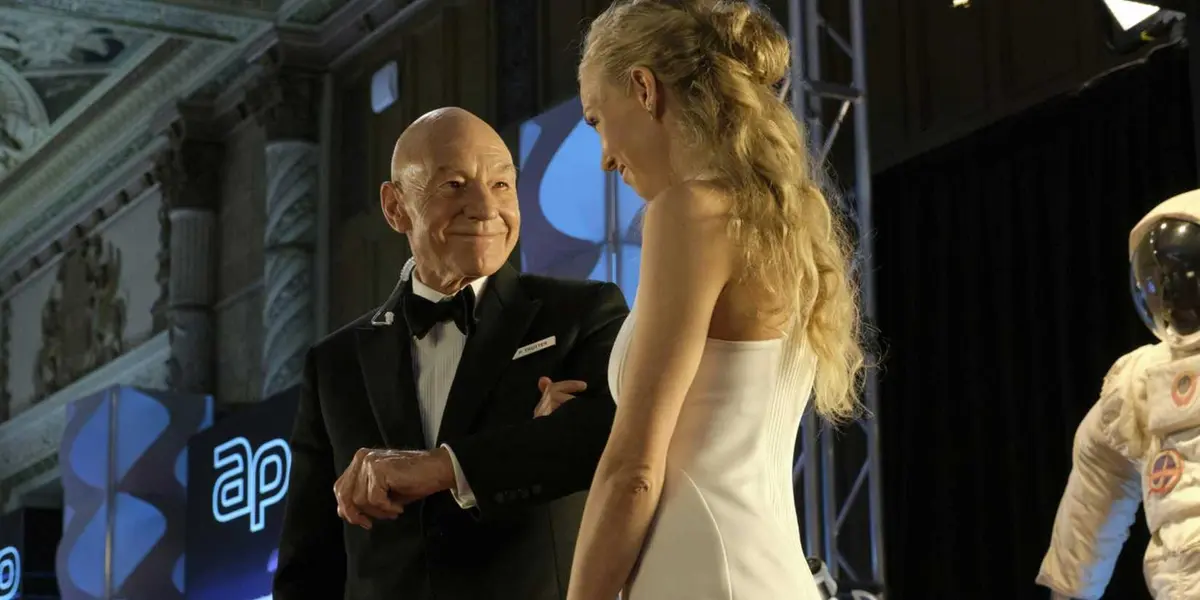Picard meeting his ancestor Renee in the Star Trek episode Two of One