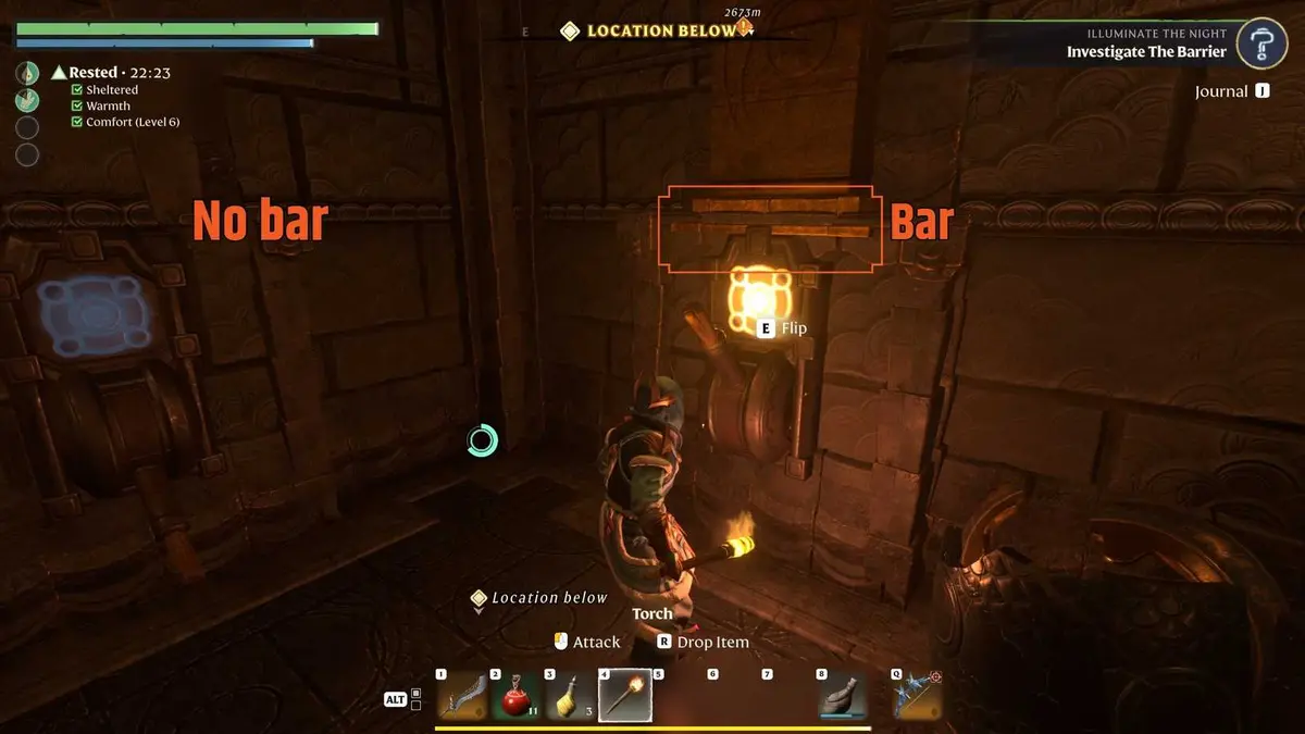 Enshrouded Veilwater Basin first floor puzzle