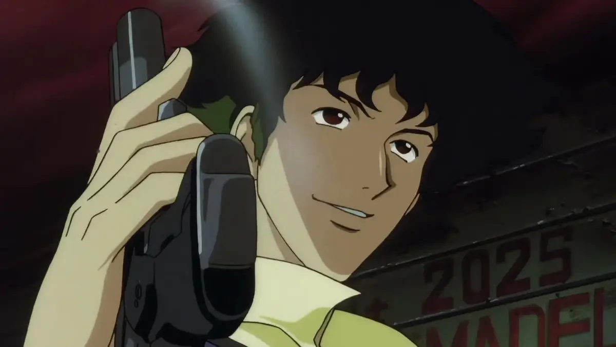 Spike with a gun in Cowboy Bebop episode 1
