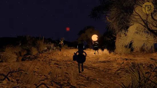 Big Walk horror: An image of players walking through the wilderness.