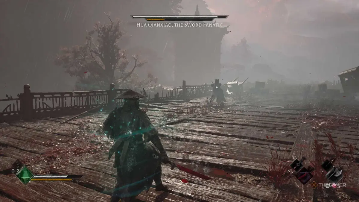 Phantom Blade Zero Healing During Combat in a fight against the sword fanatic