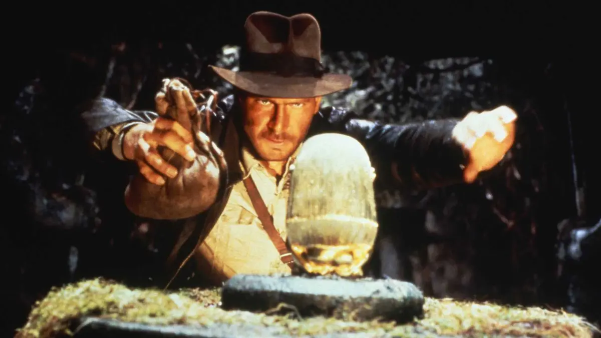 Harrison Ford Steals the Crown Jewel in the Influential Action Blockbuster, Raiders of the Lost Ark