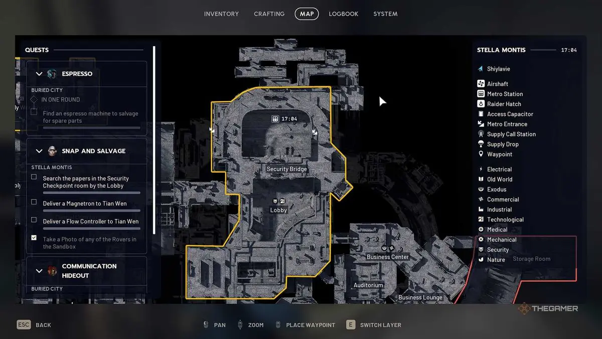 ARC Raiders Lobby and Security bridge map location.