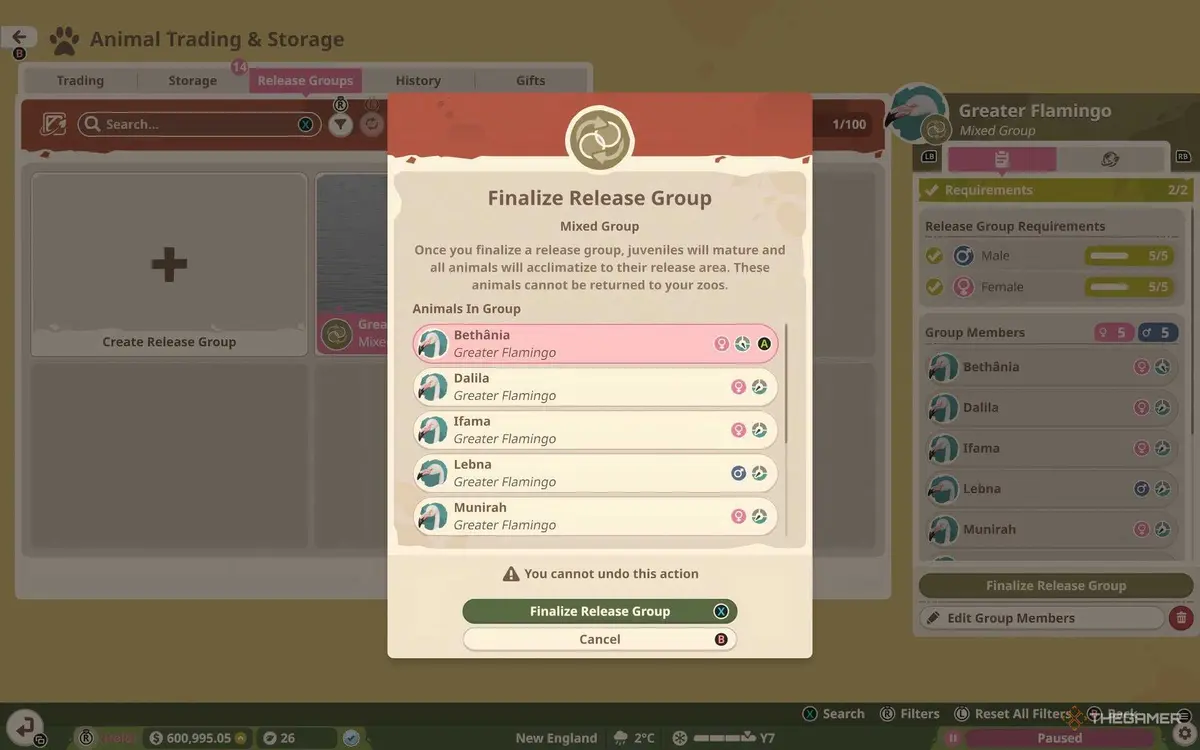 Release group being finalized in Planet Zoo 2