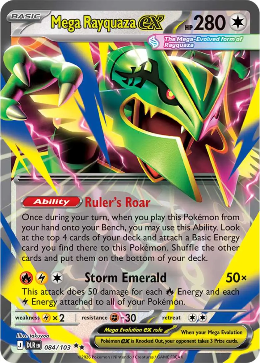 Mega Rayquaza ex from Delta Reign