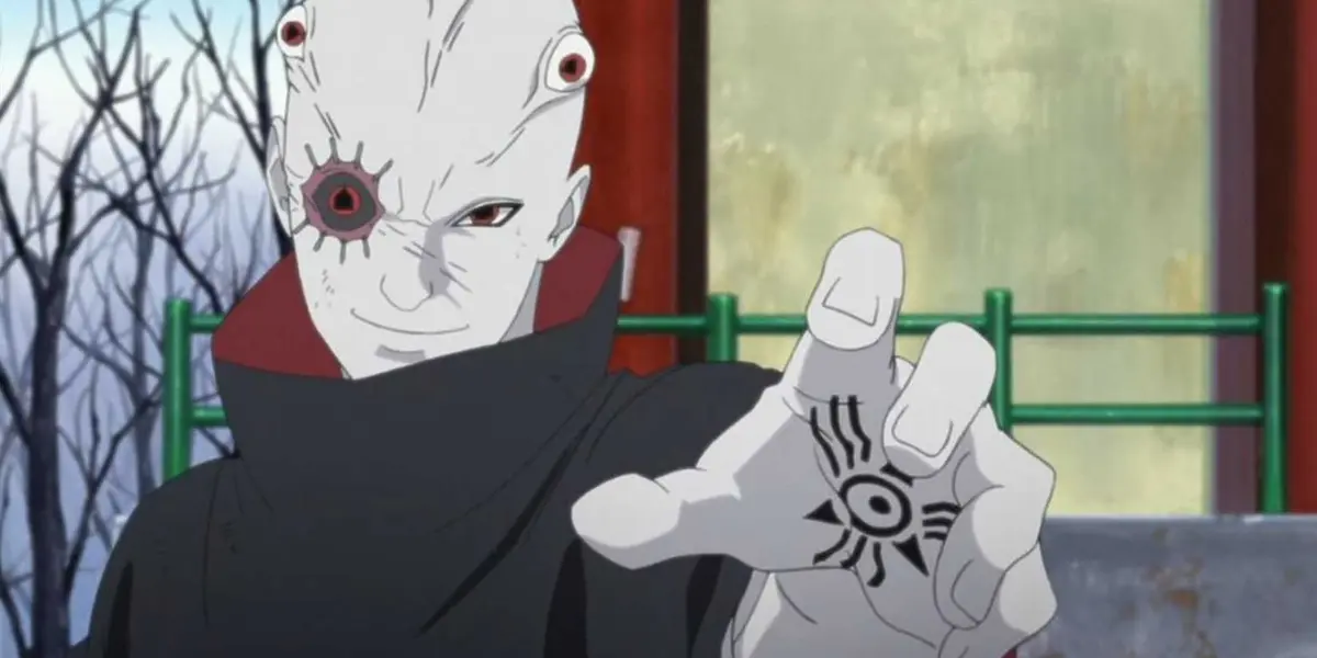 Shin Uchiha preparing to capture Sakura in Boruto