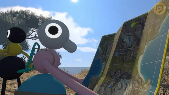 Big Walk horror: An image of two players reading a map.