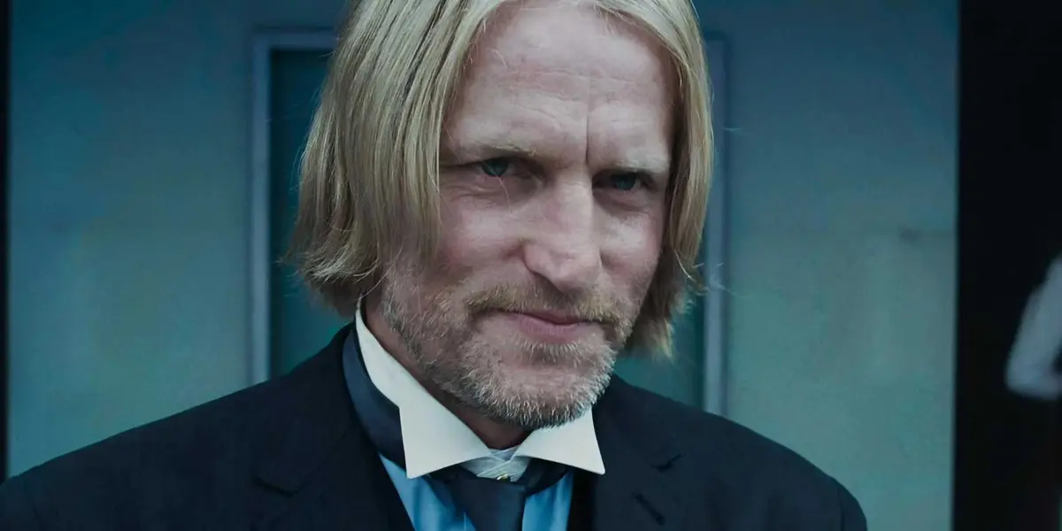 Haymitch smirking in The Hunger Games
