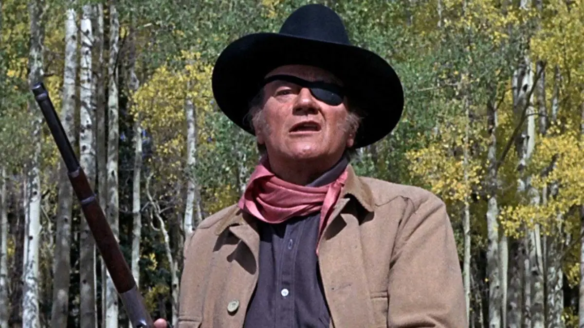 John Wayne as Rooster Cogburn in True Grit