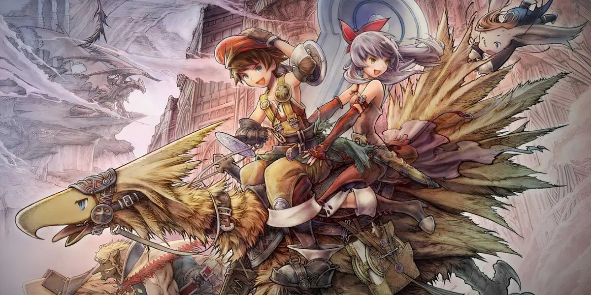 Promo art featuring characters in Final Fantasy Tactics A2 Grimoire of the Rift
