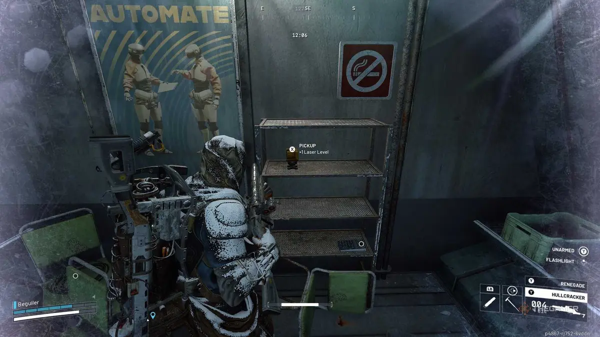 A player farming Laser Levels for their Outpost in Arc Raiders: Frozen Trail.