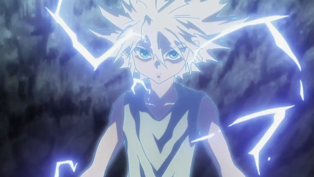 Killua using the Godspeed Nen from Hunter x Hunter.