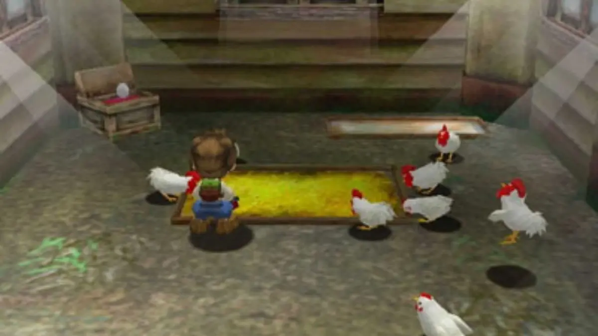 Harvest Moon- A Wonderful Life feeding chickens