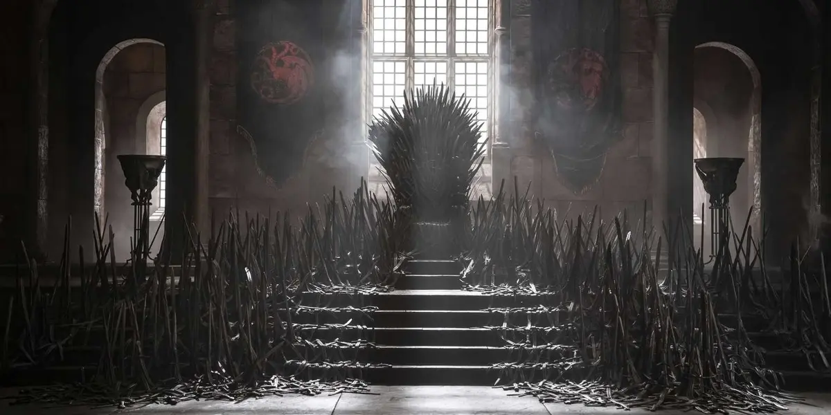 An empty Iron Throne in House of the Dragon.