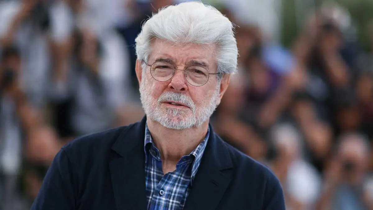 George Lucas attends a photocall as he has been awarded an Honorary Palme d'Or during the 77th Cannes Film Festival in Cannes, France
