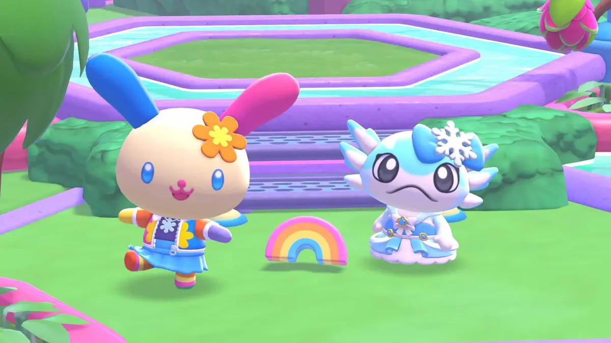 Finding a Rainbow Beam in the City Town Orchard in Hello Kitty Island Adventure