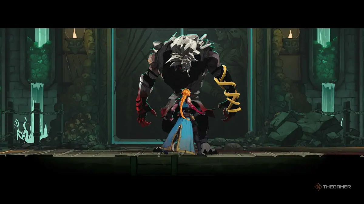 A player beating The Fallen boss and unlocking the tarot card in Castlevania: Belmont's Curse.